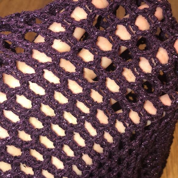 Express Open Knit Wine Maroon Sweater Size XS - Picture 7 of 10